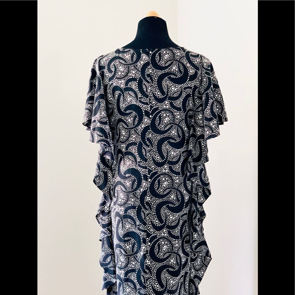 MICHAEL KORS NWOT 100% Silk Black Ruffle Dress
